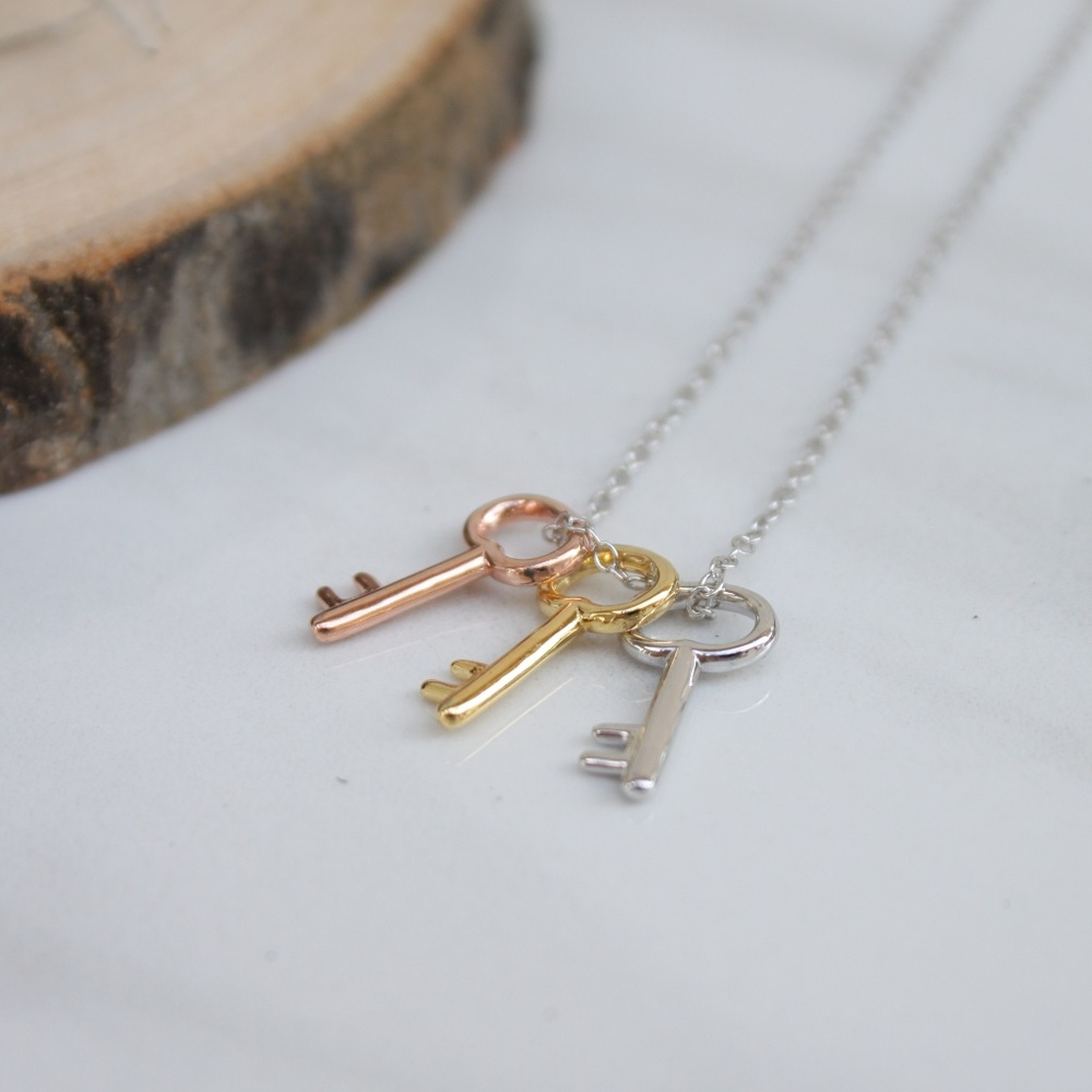 Sterling Silver Key Necklace